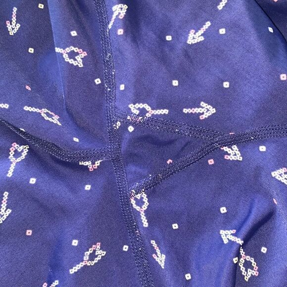 EUC WOMEN’S SIZE 12 THE UPSIDE ANTHROPOLOGIE BLUE ARROW DRAWSTRING LEGGINGS - Picture 5 of 5